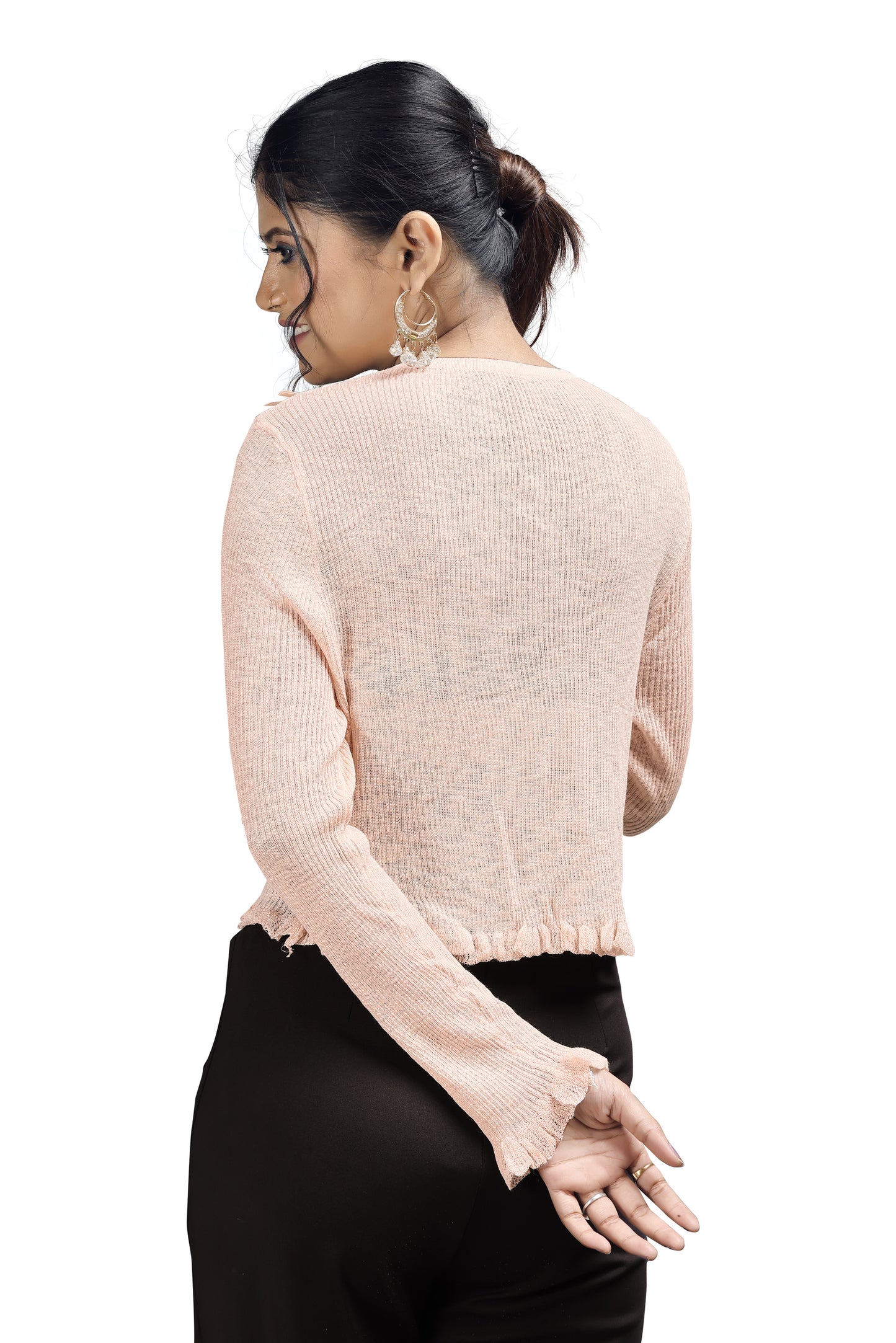 Lightweight and breathable knit fabric Top