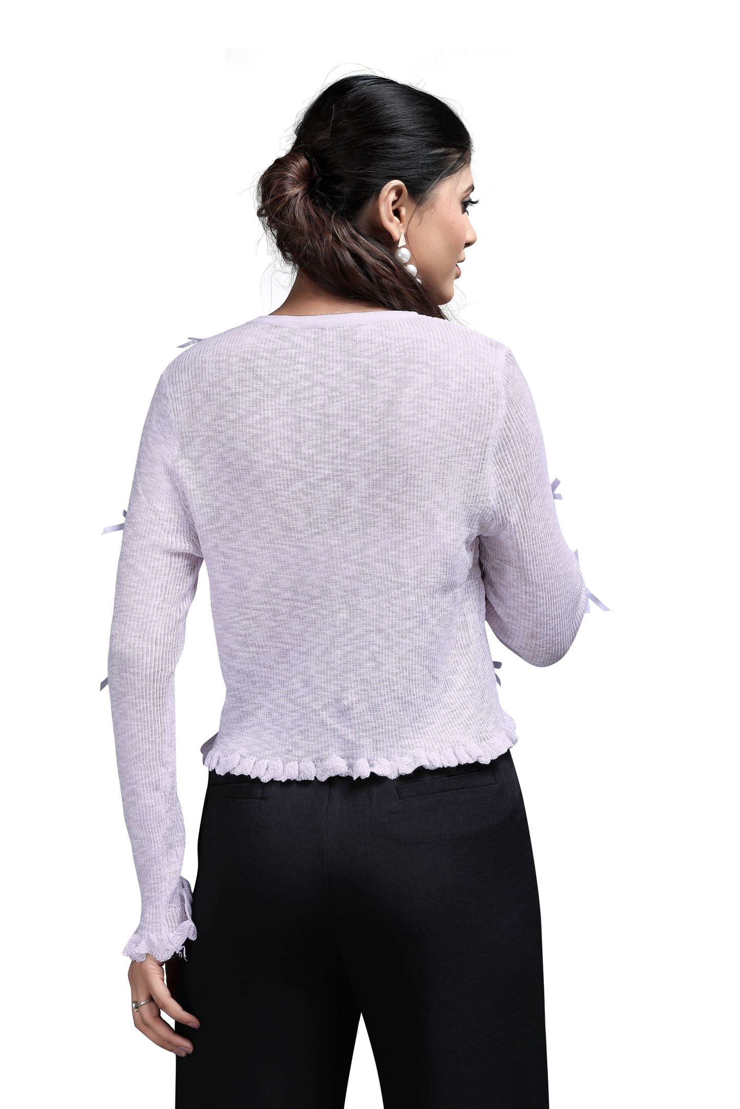 Lightweight and breathable knit fabric Top
