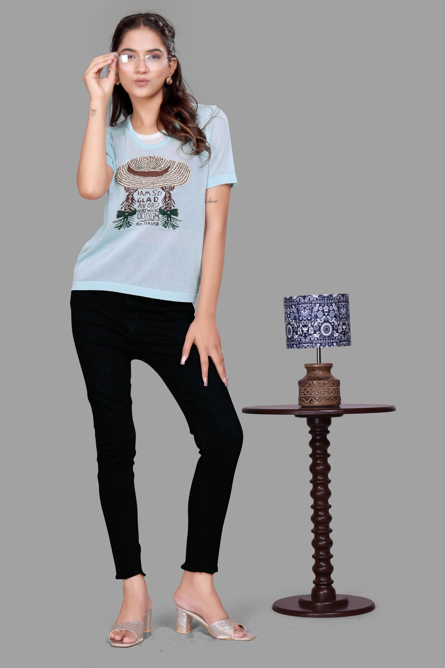 Women’s Casual Graphic Cotton T-Shirt – Nature-Inspired Printed Tee