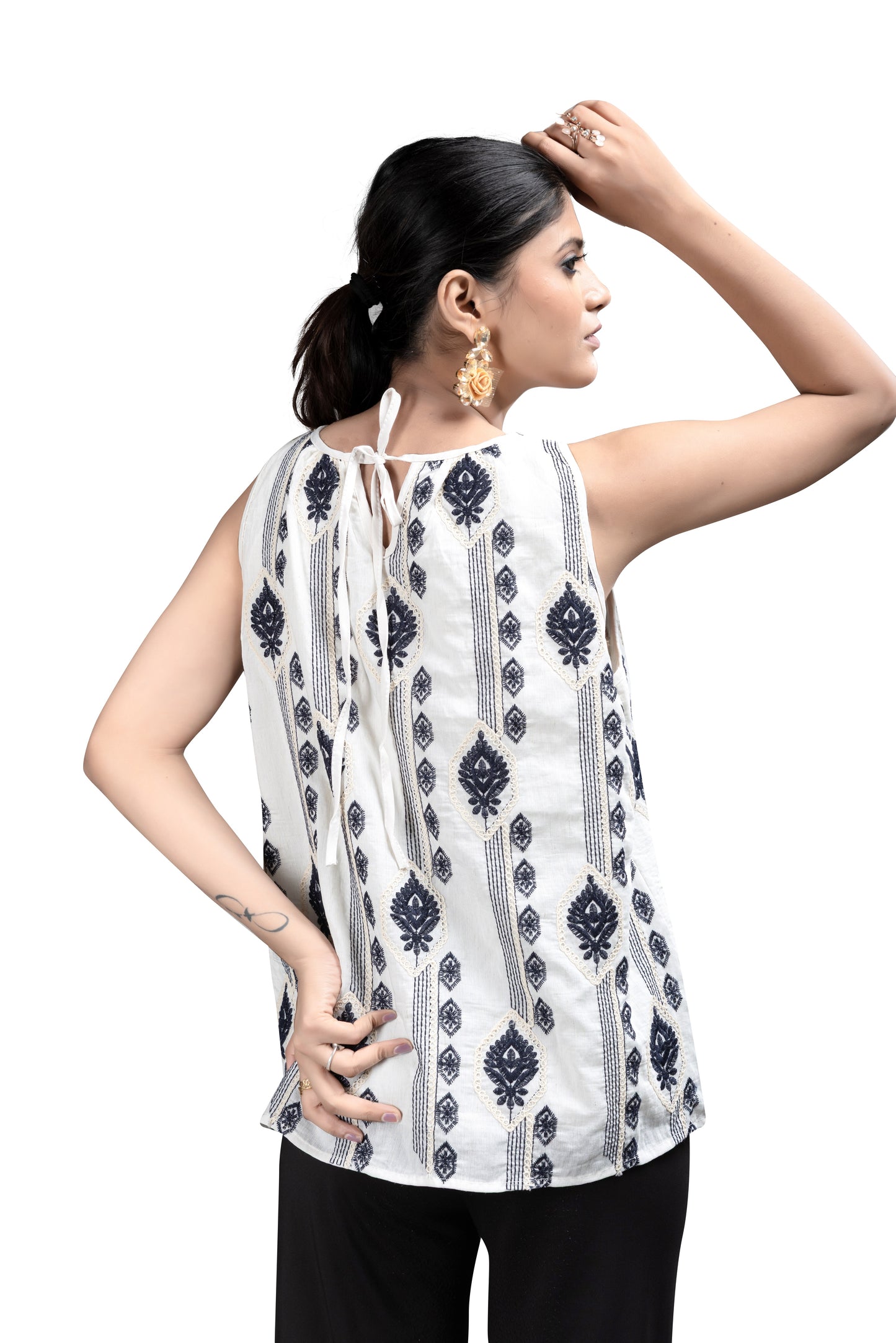 Blue and Gold Embroidered Tunic