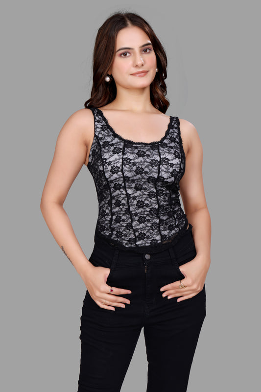 Elegant Lace Delight Cami Top