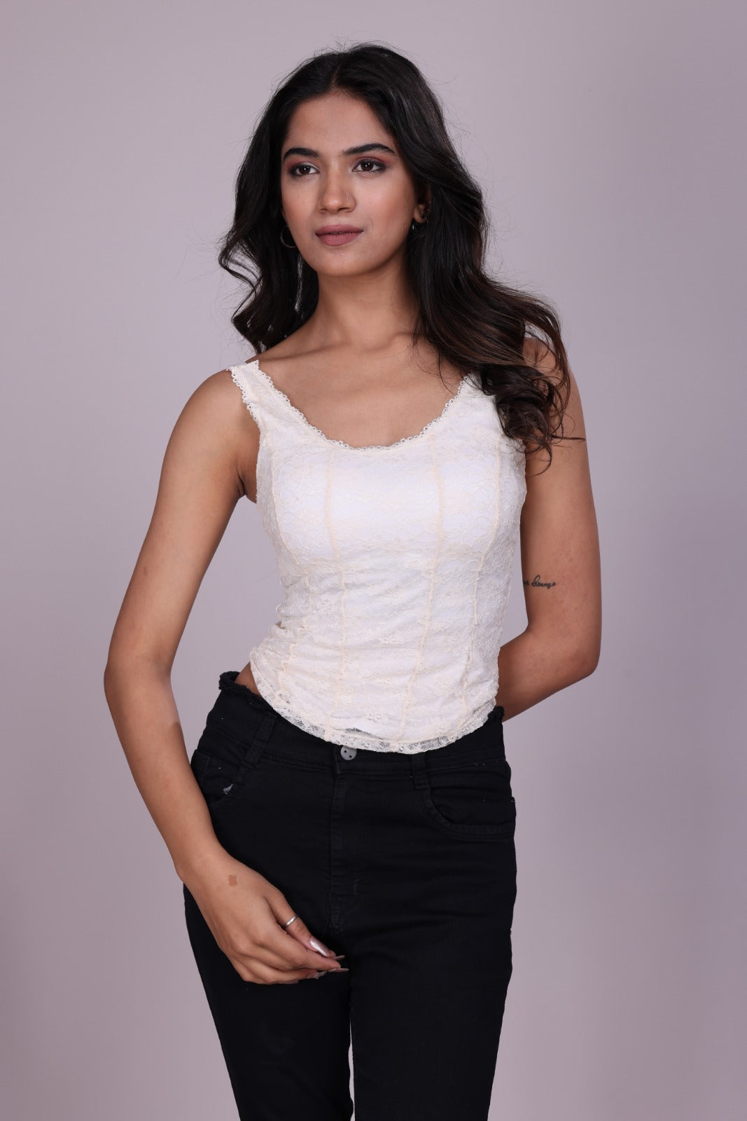 Elegant Lace Delight Cami Top
