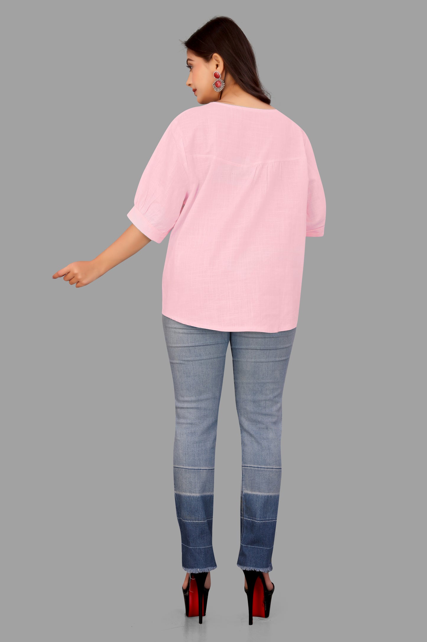 Elegant puff sleeves Top
