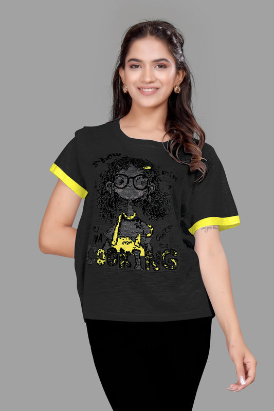 Cute Graphic Print Short Sleeve T-Shirt