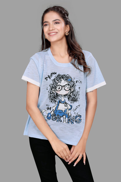 Cute Graphic Print Short Sleeve T-Shirt