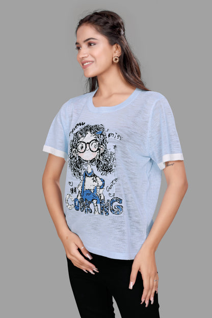 Cute Graphic Print Short Sleeve T-Shirt