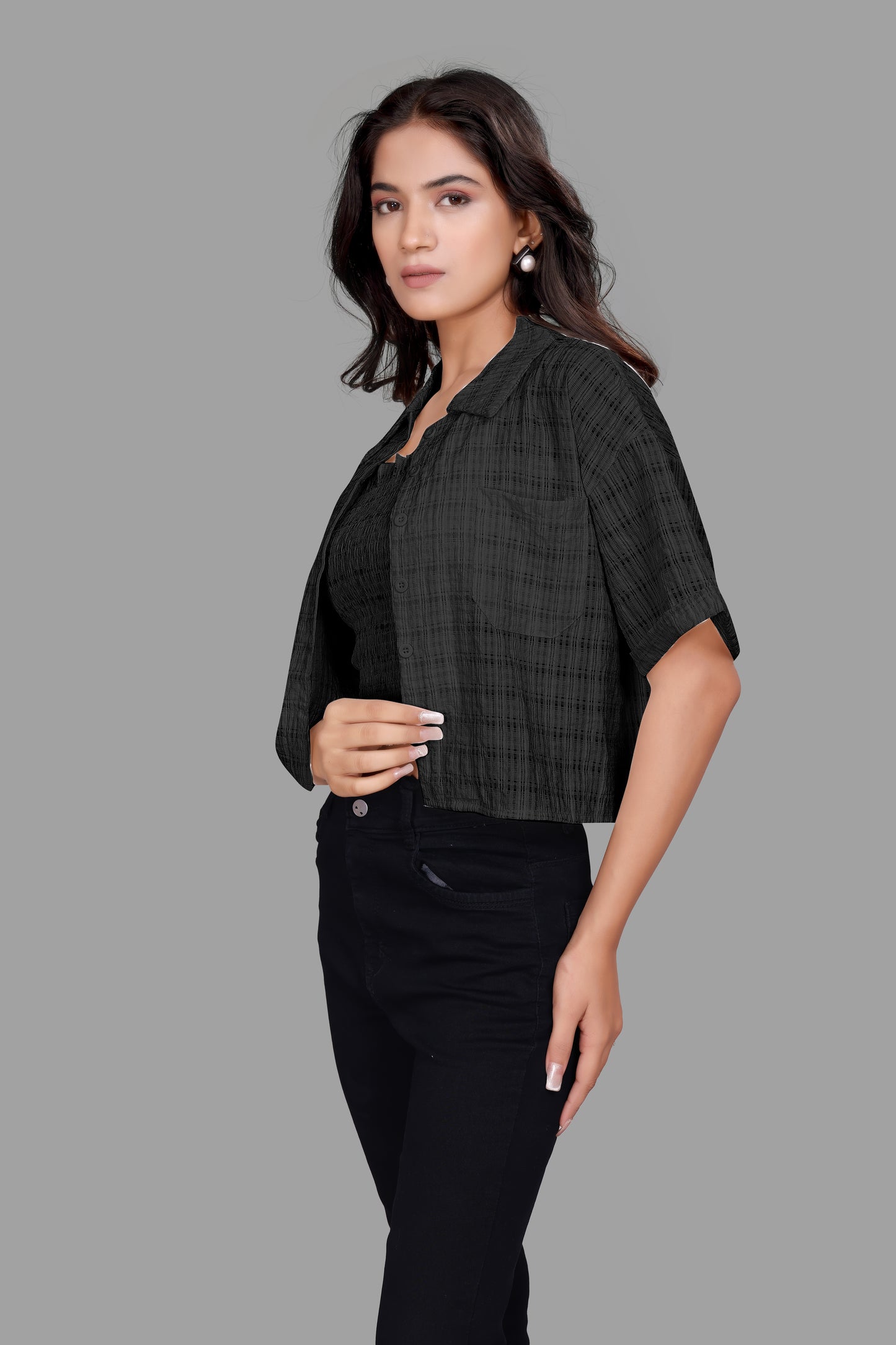 Women’s Layered Tank Top with Shirt – Stylish Two-Piece Casual Set