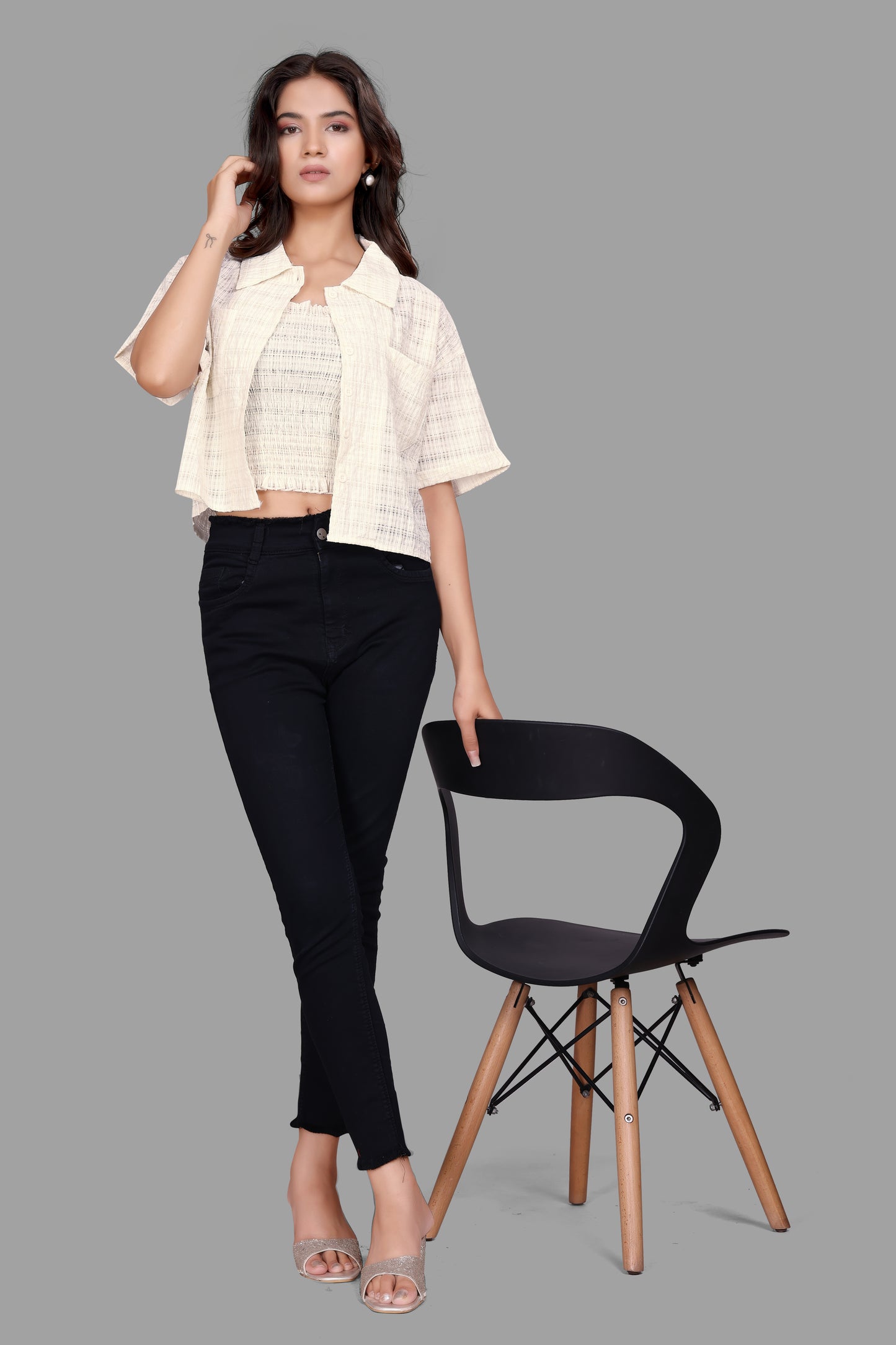 Women’s Layered Tank Top with Shirt – Stylish Two-Piece Casual Set