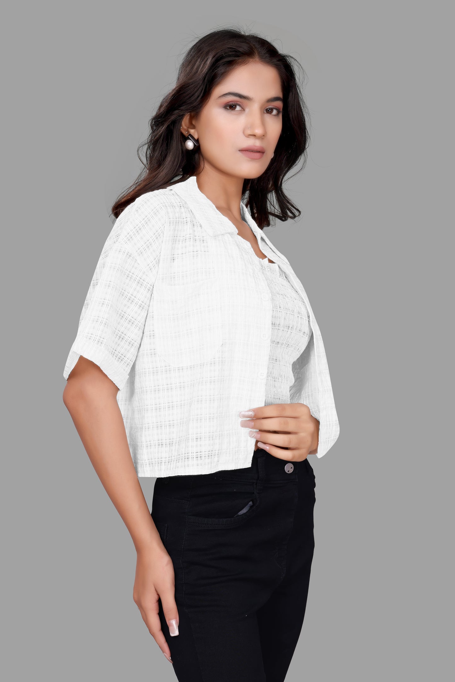 Women’s Layered Tank Top with Shirt – Stylish Two-Piece Casual Set
