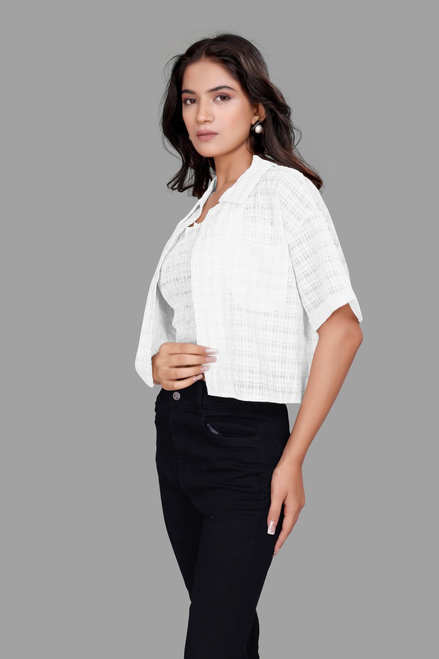 Women’s Layered Tank Top with Shirt – Stylish Two-Piece Casual Set