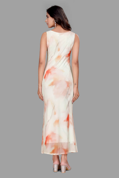 Women's Printed Bodycon Maxi Dress