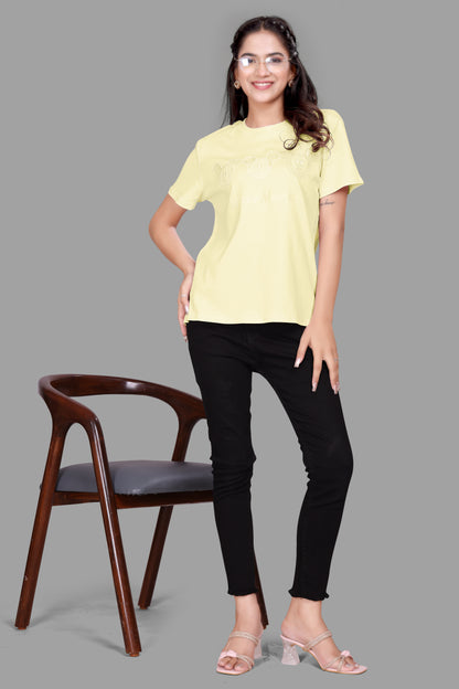 Dazzling Mickey Mouse Sequence Work Oversized T-Shirt for Women