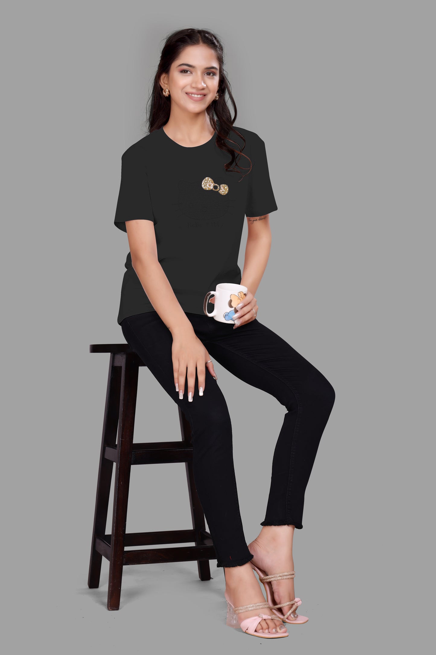 HELLO KITTY Sequence Work Oversized T-Shirt for Women