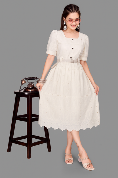 Stylish Women's Pink Midi Dress - Casual & Trendy