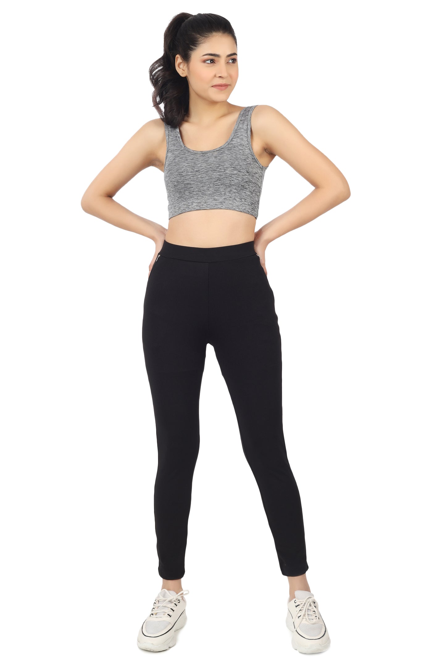 Women's High Waist Workout Leggings with Mesh Panels