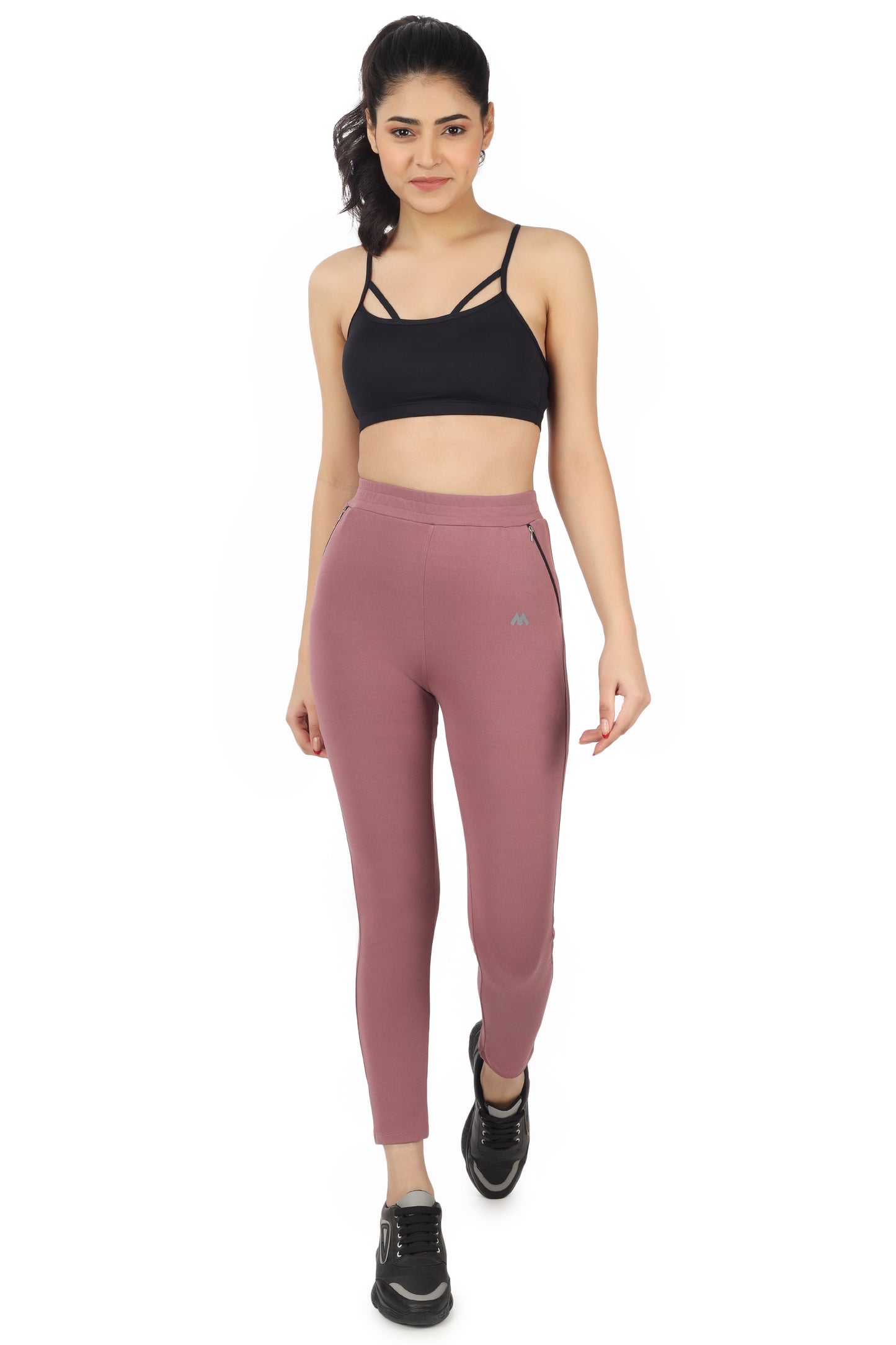 Women's High Waist Workout Leggings with Mesh Panels